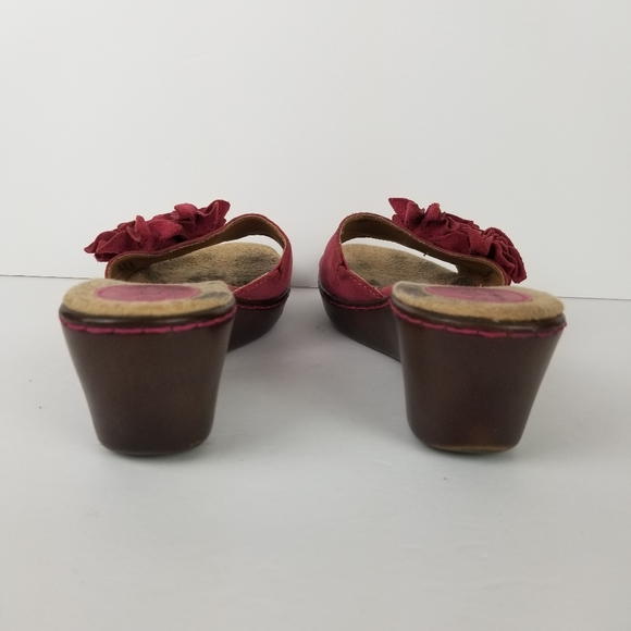 B.o.c. born concepts pink leather slide wedges - Picture 4 of 8